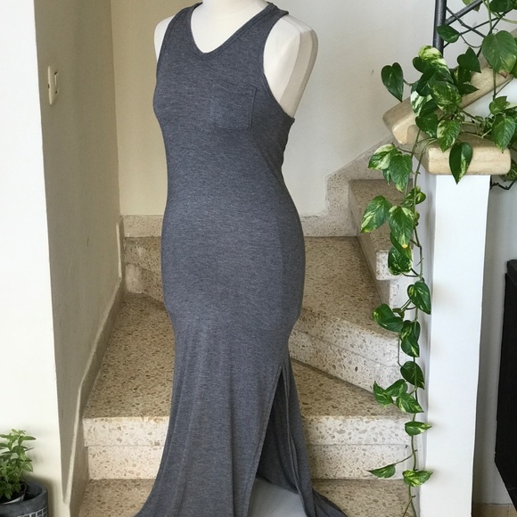 Alexander Wang Racerback Jersey Fitted Maxi Dress - Picture 6 of 12